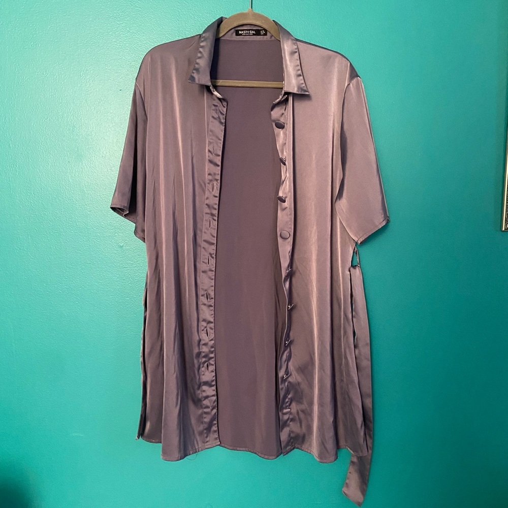Silky robe